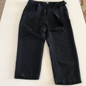 Aritzia Wilfred tie-front high waisted dress pants in black